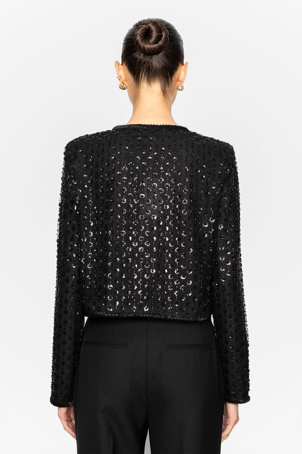 Francine Beaded Jacket Black