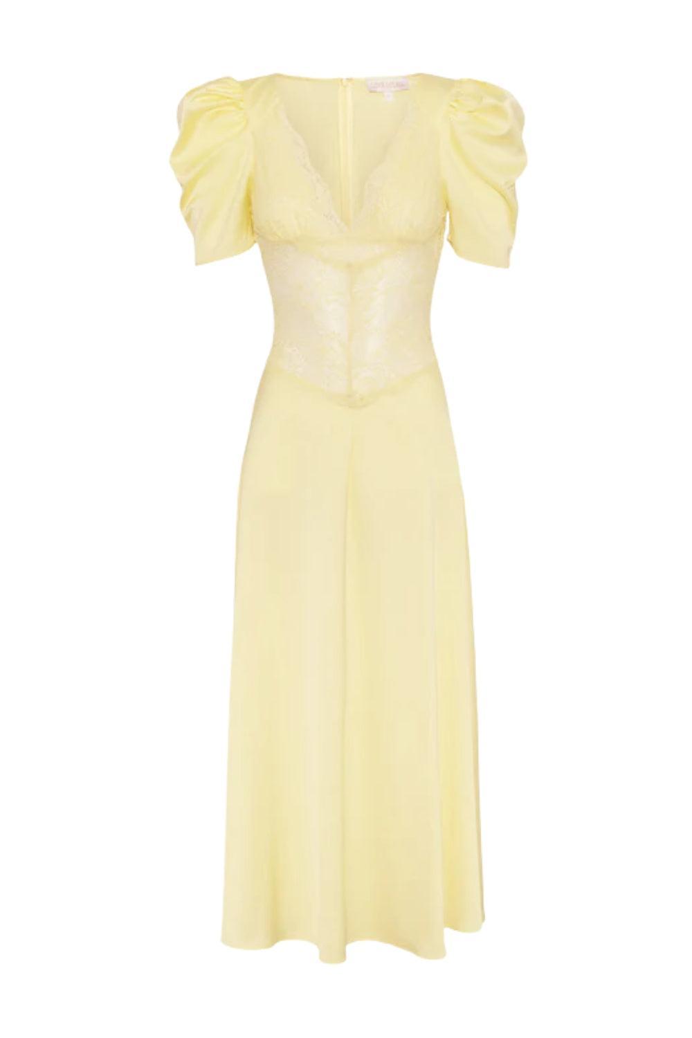 Francis Lace Midi Dress Lemonade