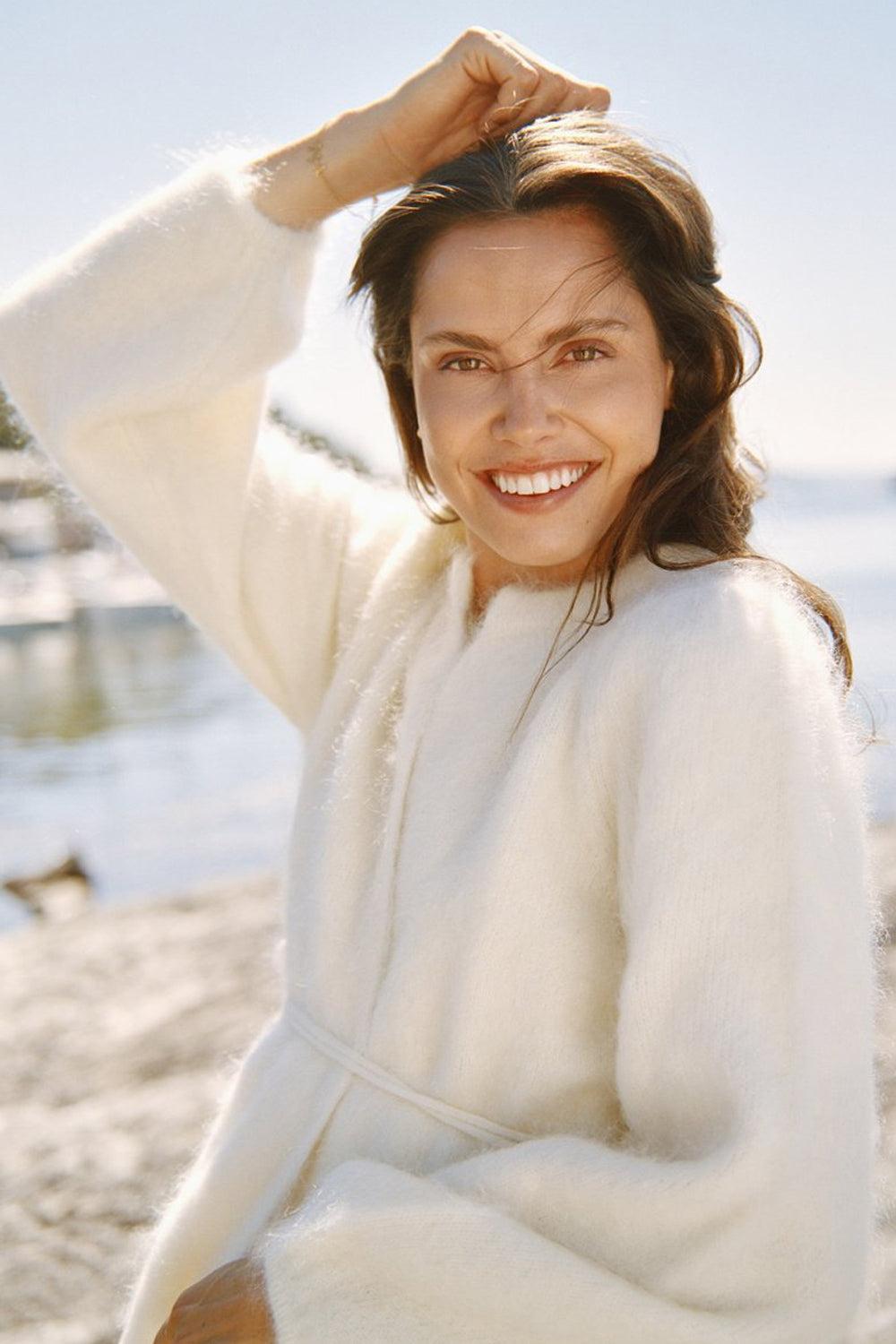 Fredrikke Chunky Cardigan Bright White