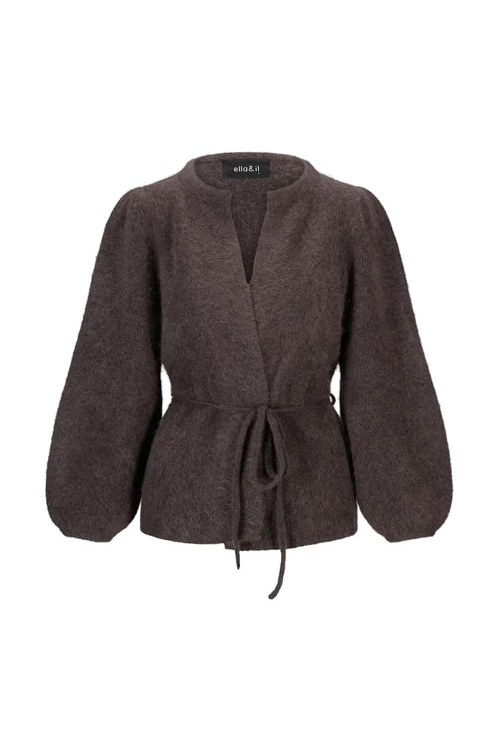 Fredrikke Chunky Cardigan Dark Brown