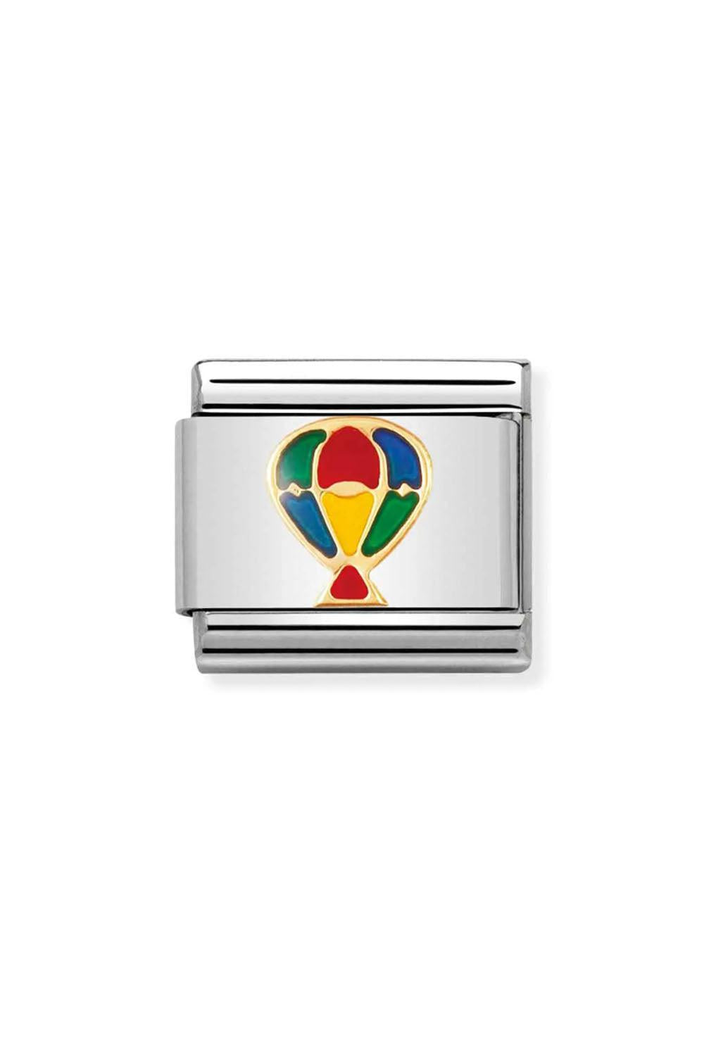 Fun 18k Gold & enamel Hot-Air balloon