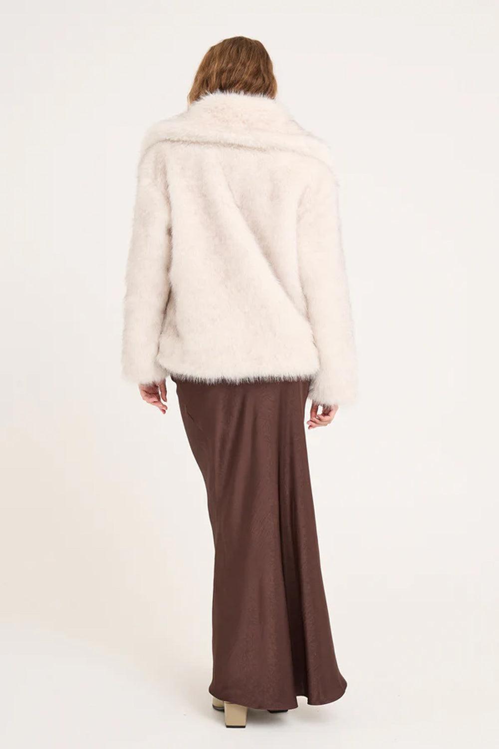 Fur Jacket White/black