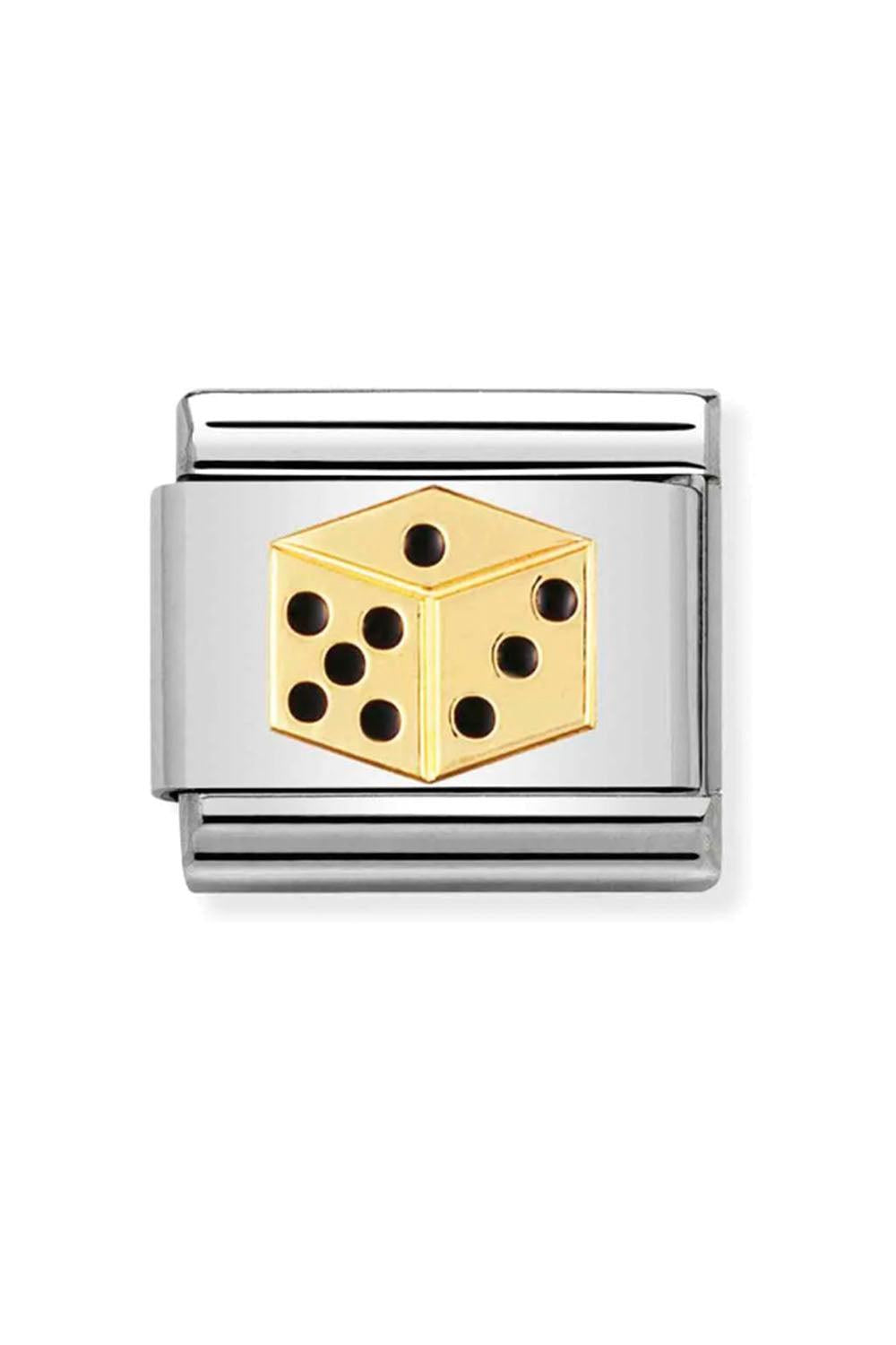 GOOD LUCK 18k Gold & enamel Dice