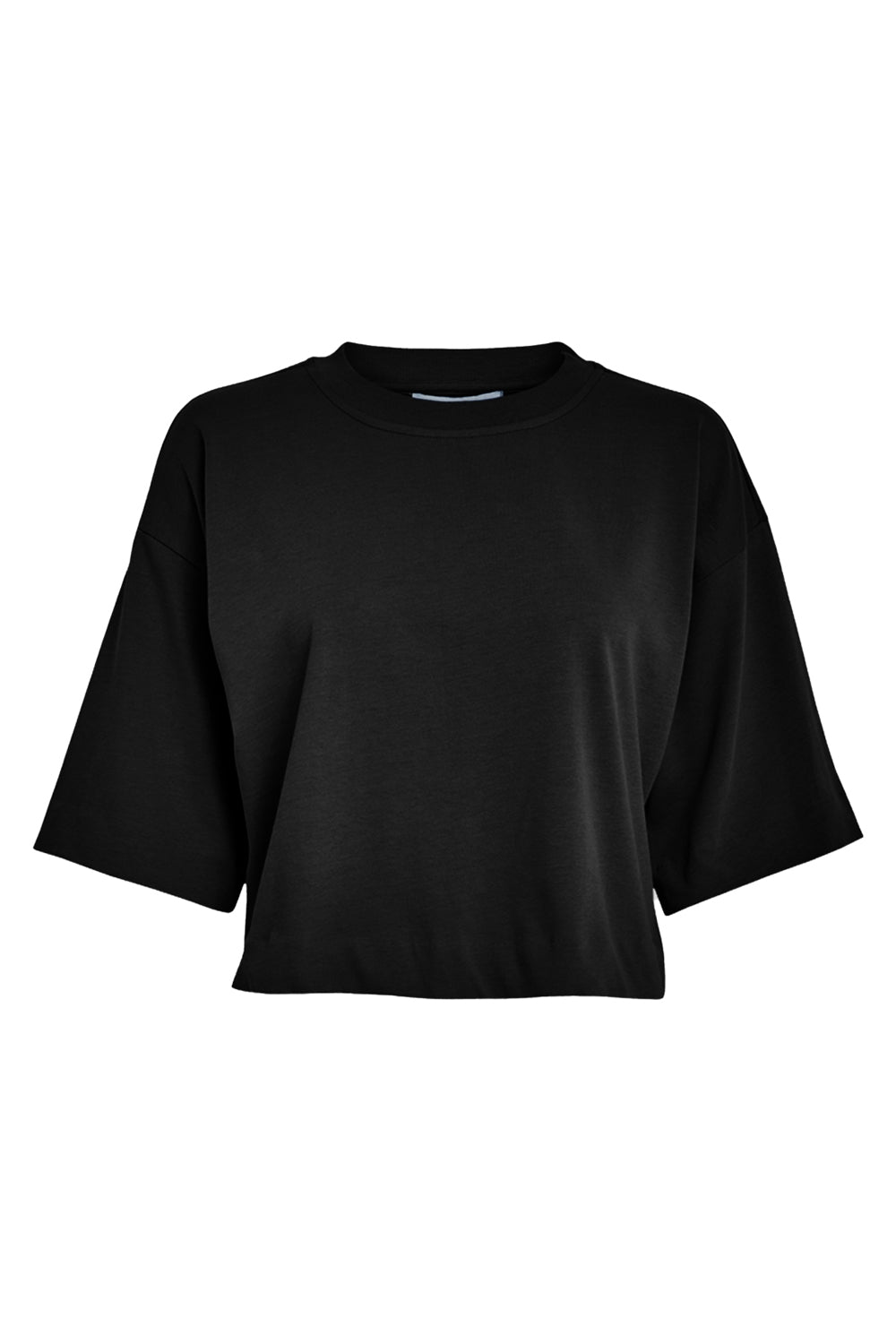Gamma Cropped GOTS T-shirt Black