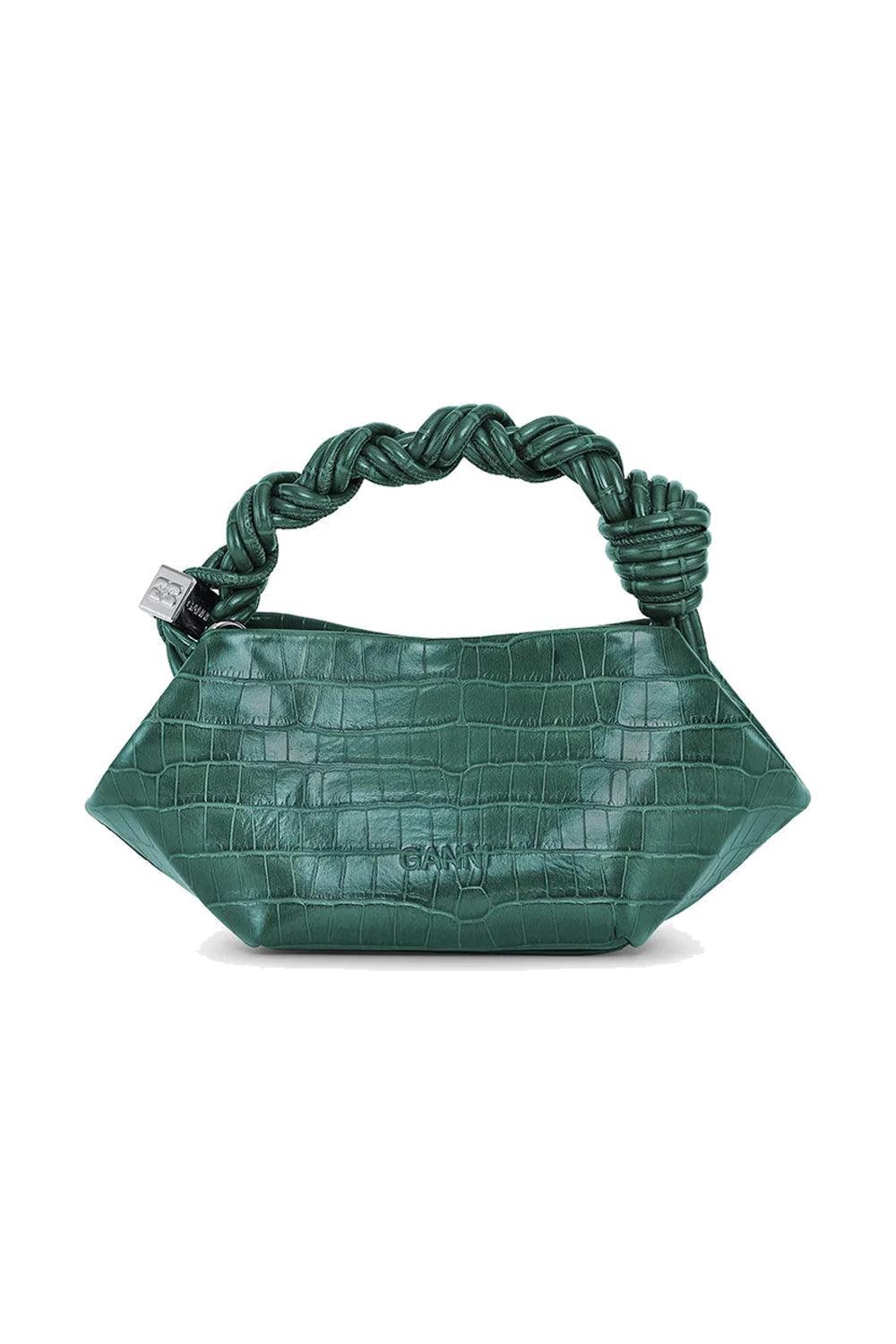 Ganni Bou Bag Mini Croco Pineneedle