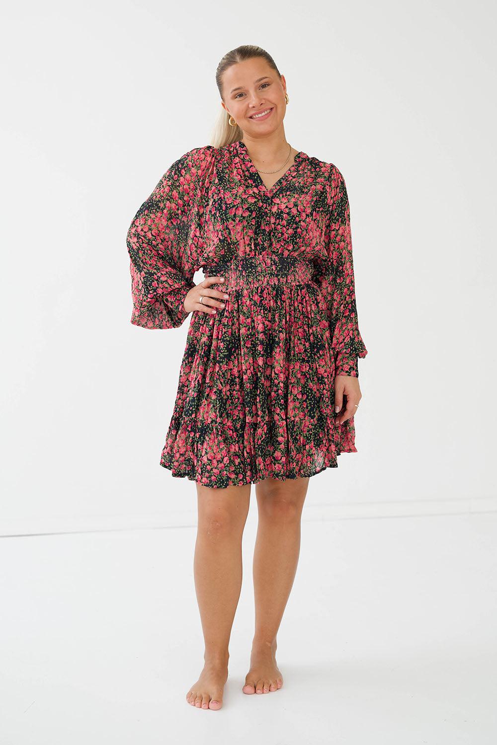 Georgette Mini Dress Petite Roses