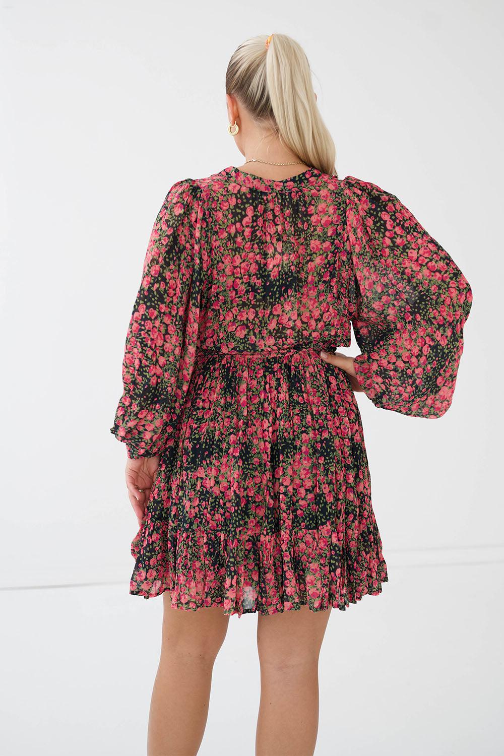 Georgette Mini Dress Petite Roses
