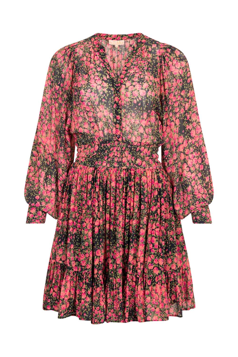 Georgette Mini Dress Petite Roses