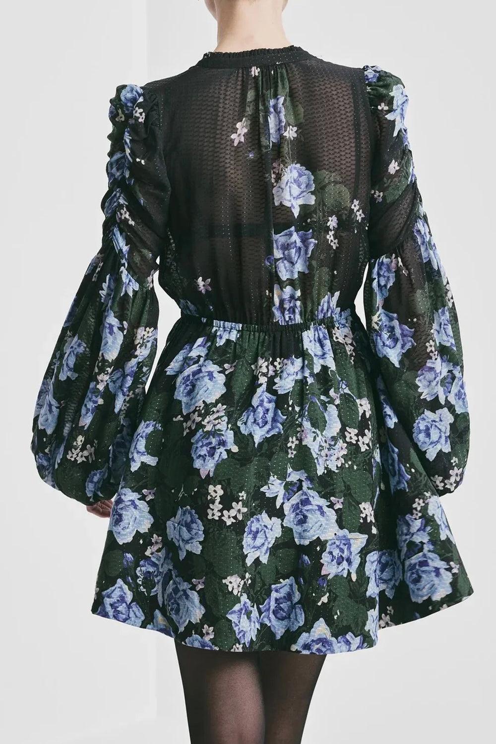 Georgette V-neck Dress Amadora