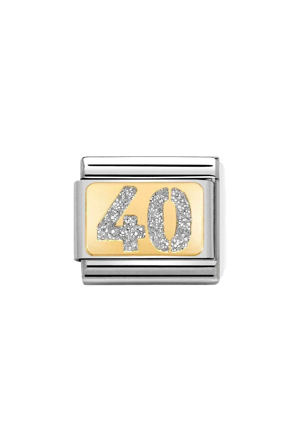 Glitter Plates 18k Gold & Enamel Glitter Number 40