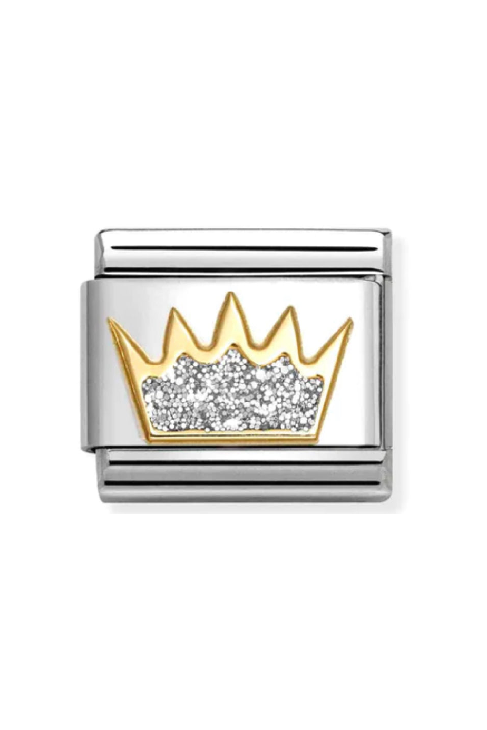 Glitter symbols 18k Gold & enamel Silver crown