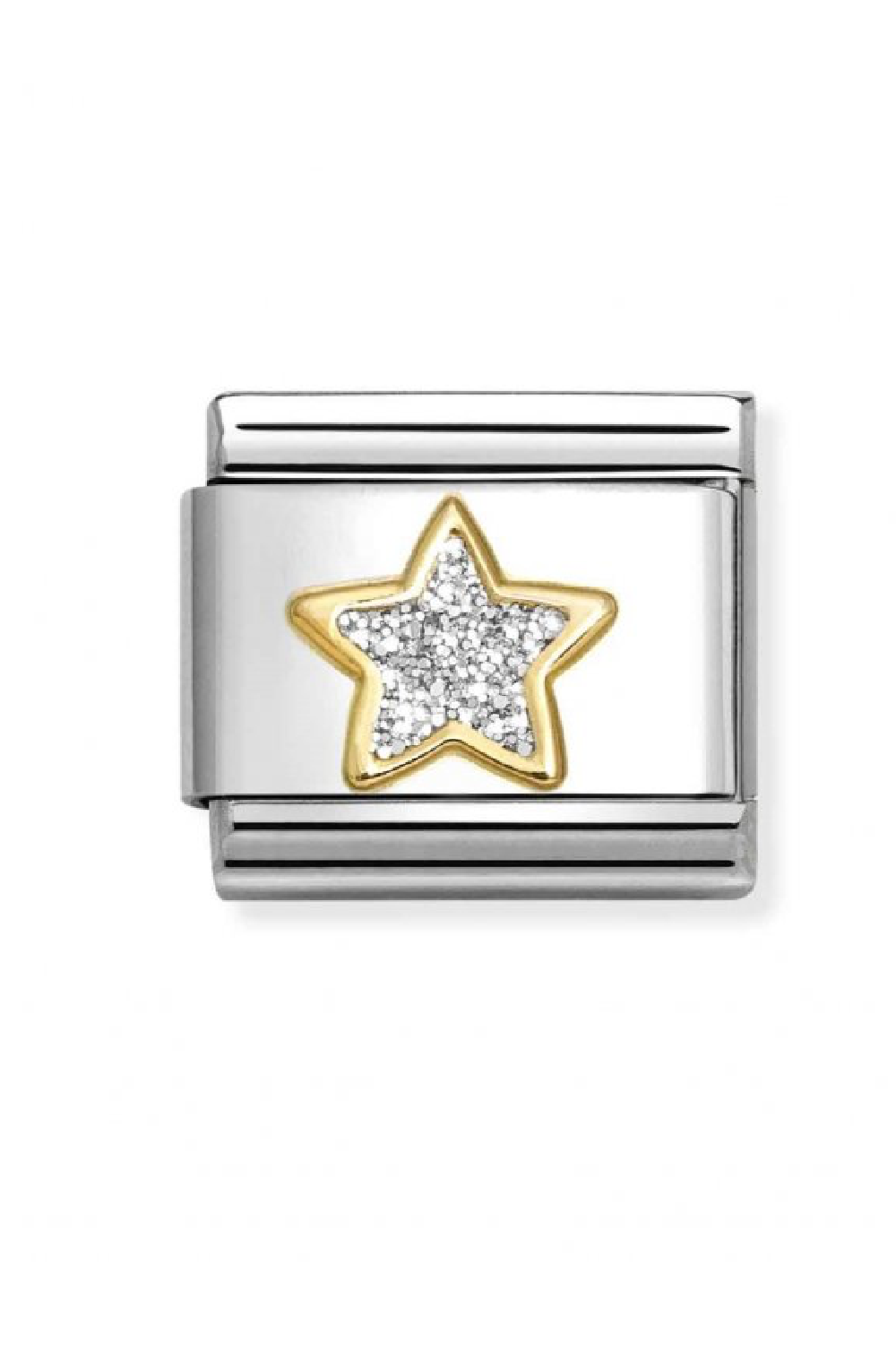 Glitter symbols 18k Gold & enamel Silver star