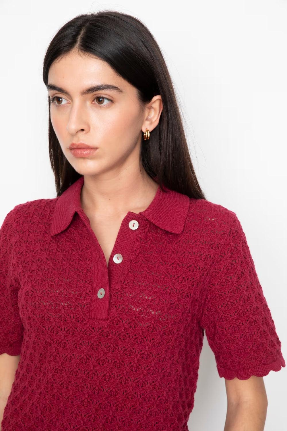 Gwen Knit Tee Berry