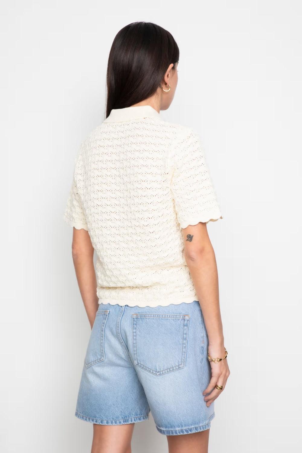Gwen Knit Tee Cream