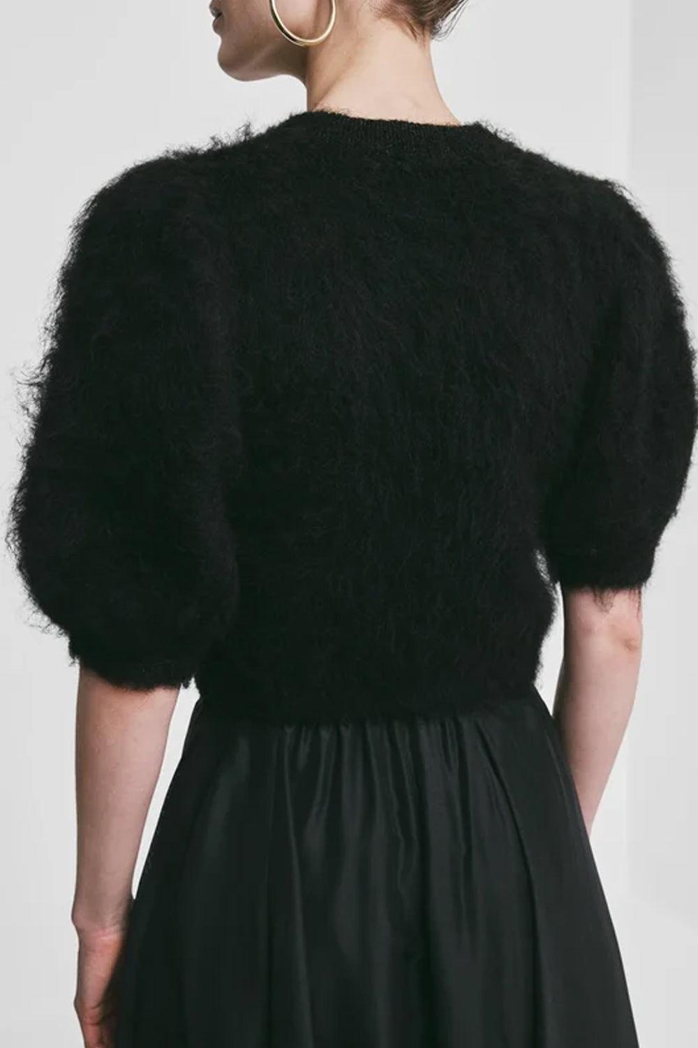 Hairy Knit Puffed Jacket