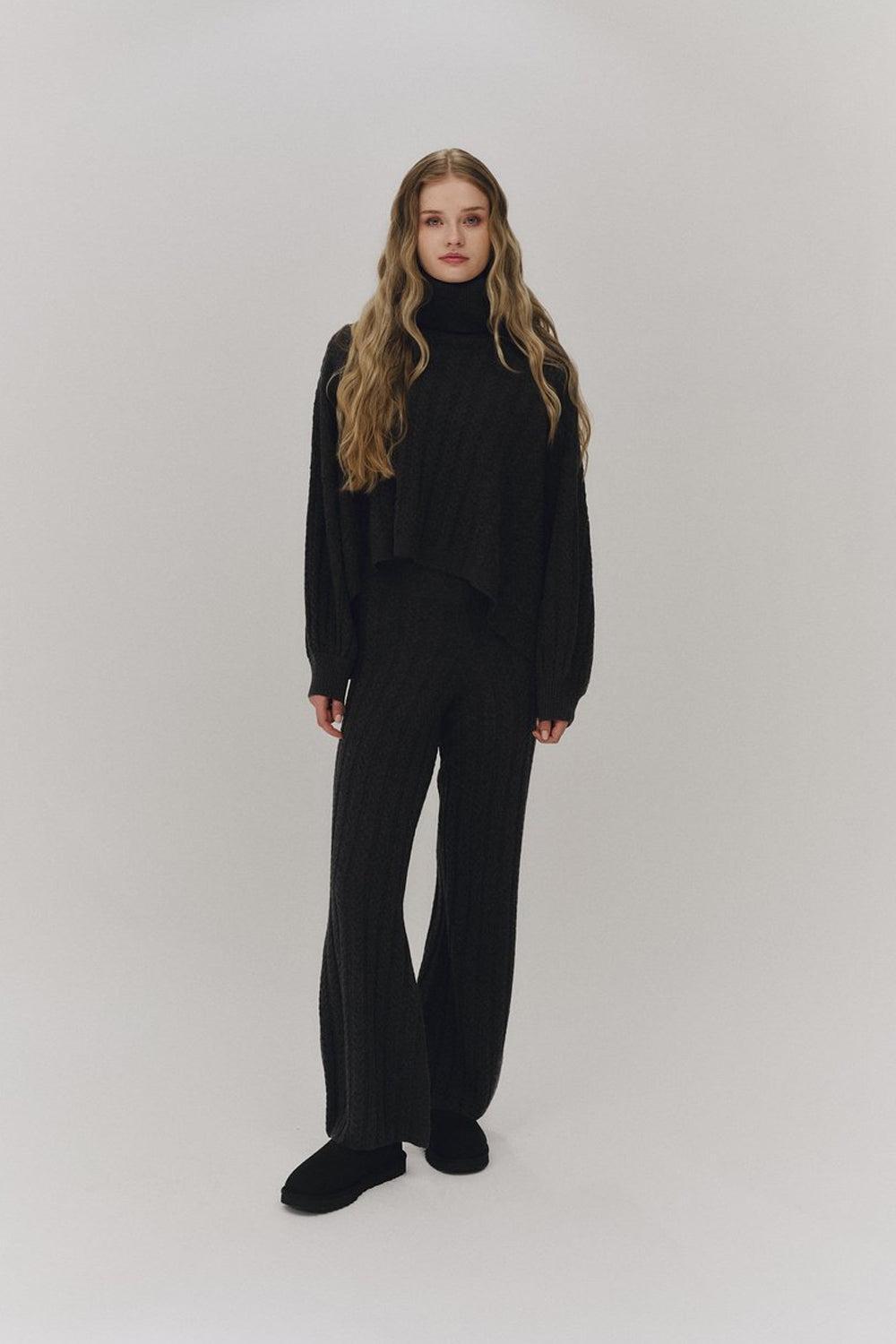 Hein Wool Pant Dark Grey