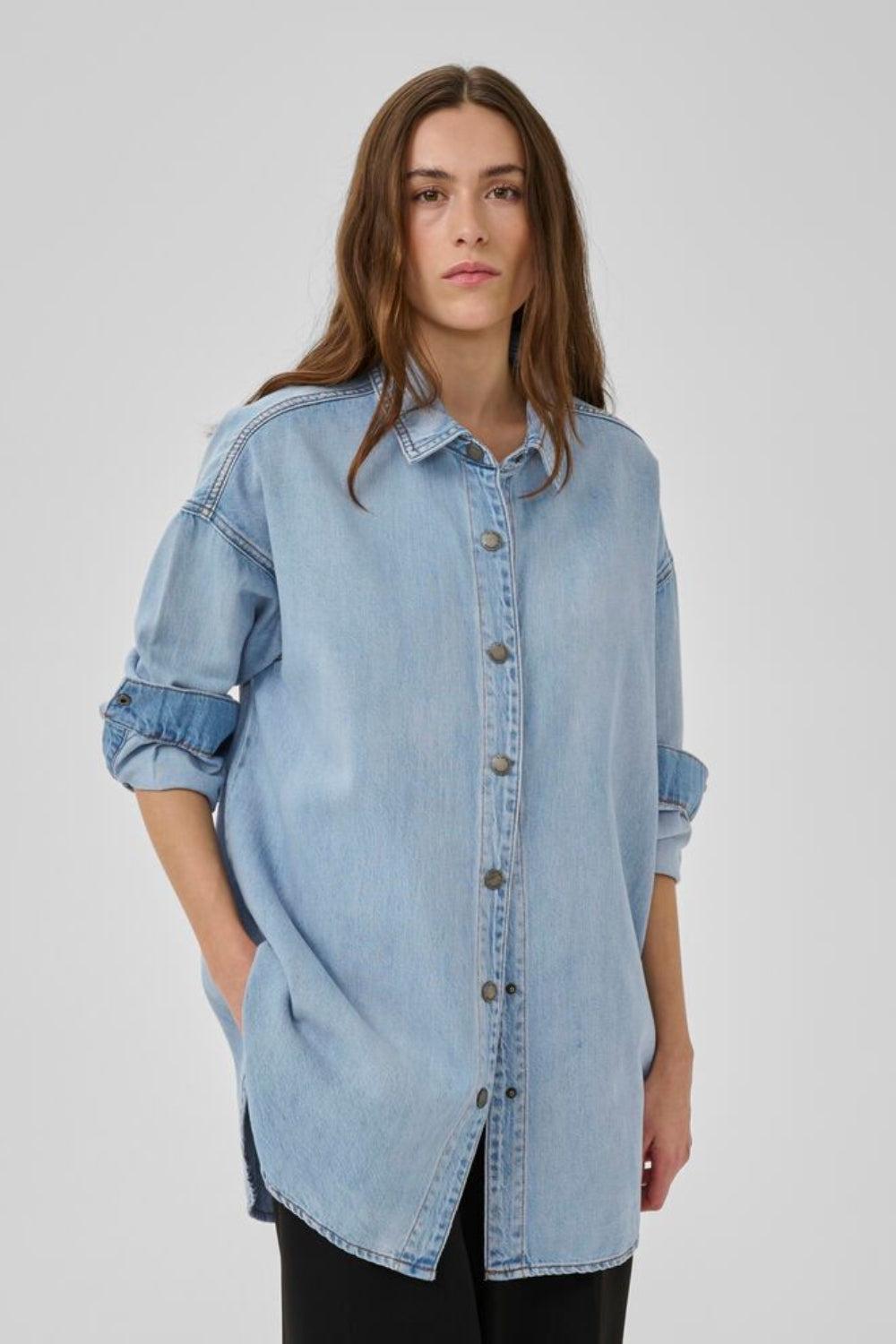 HilmaMW Denim Shirt Light Blue Wash