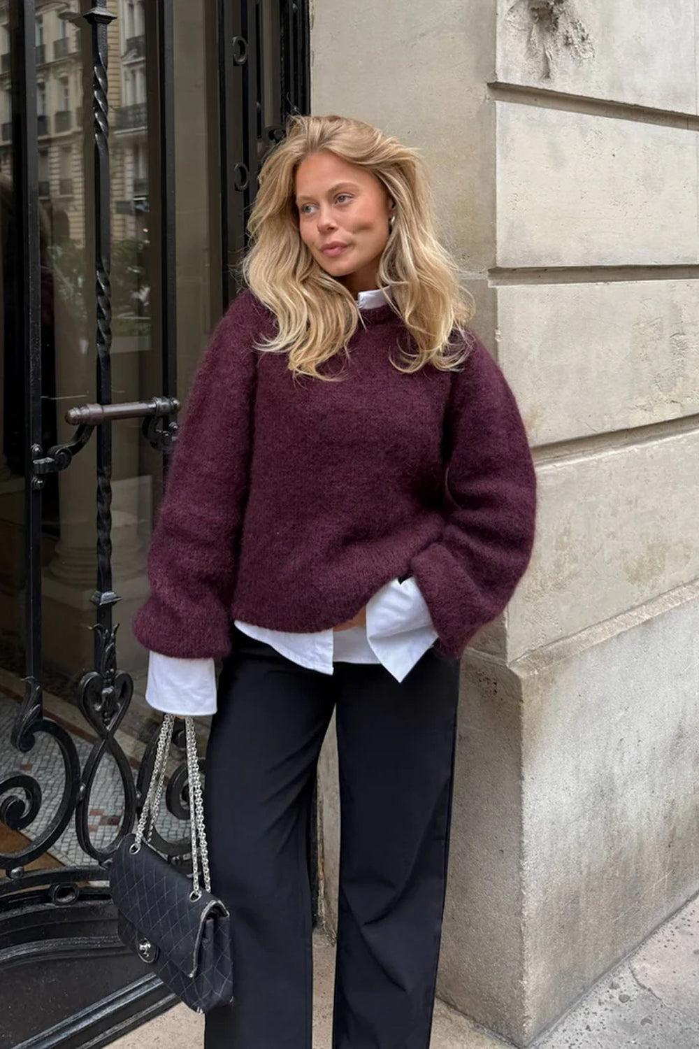 Ida Pullover Bordeaux
