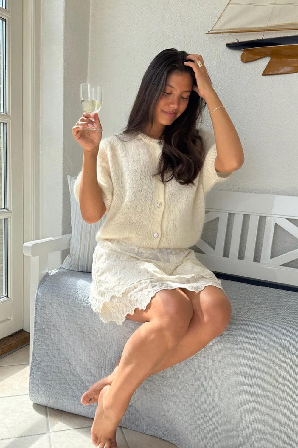 Ida SS Cardigan White