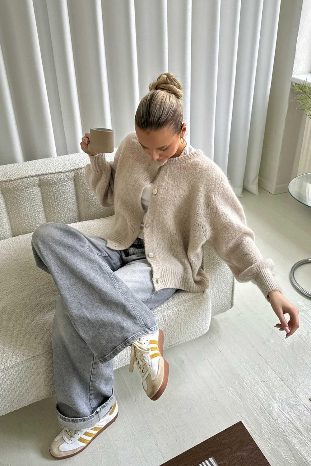 IdaIC Cardigan Beige