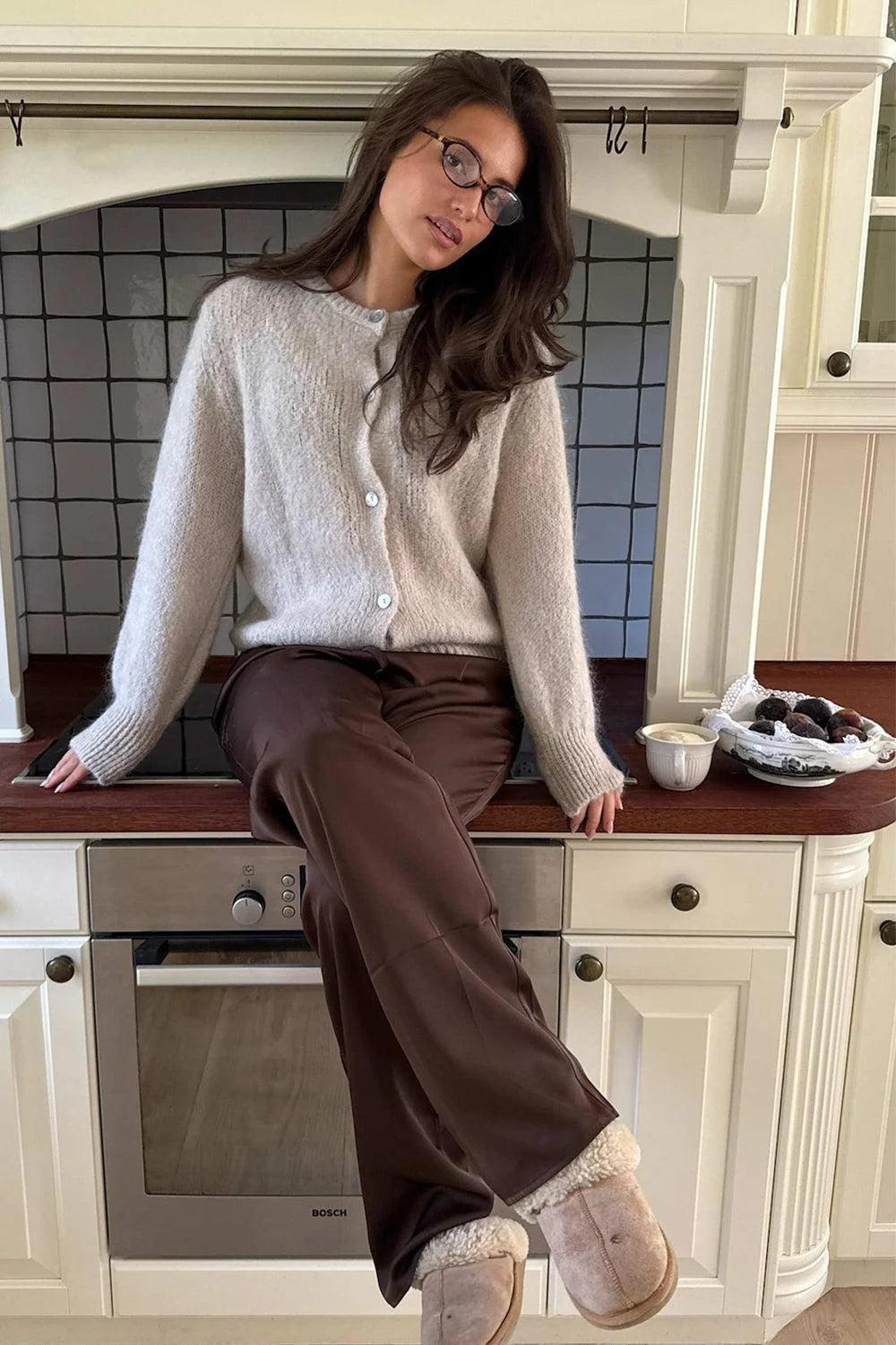 IdaIC Cardigan Beige