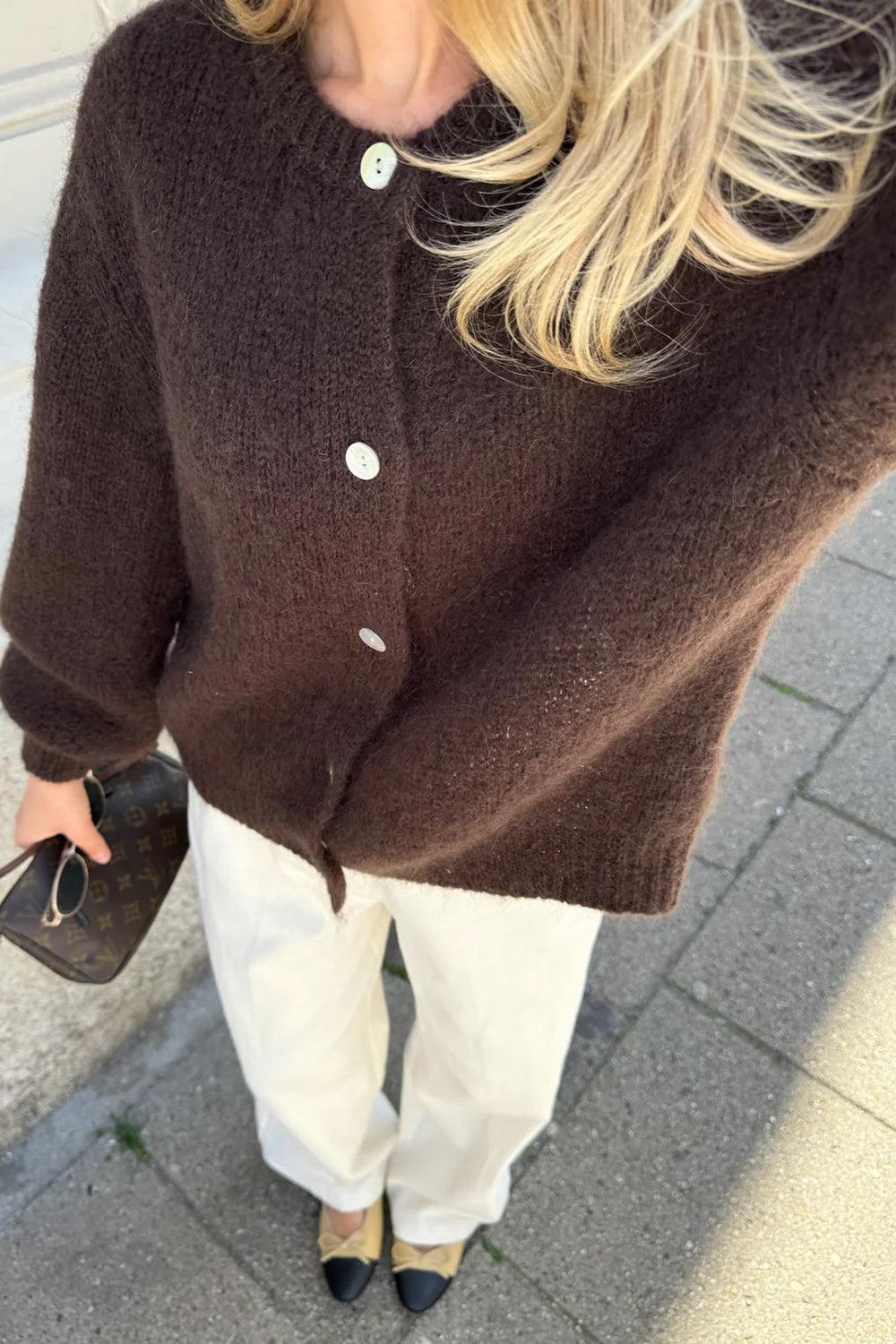 IdaIC Cardigan Dark Brown