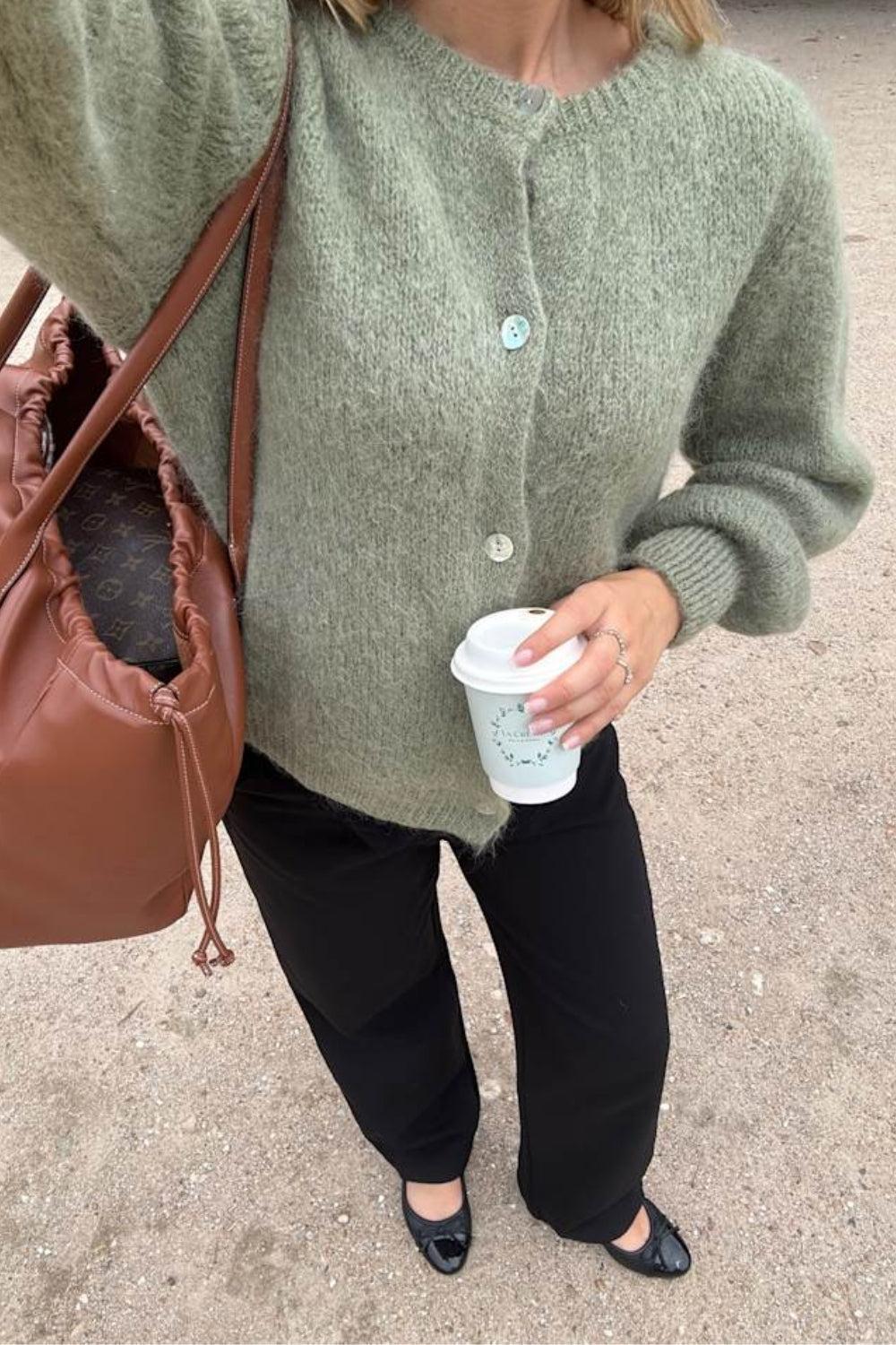 IdaIC Cardigan Olive