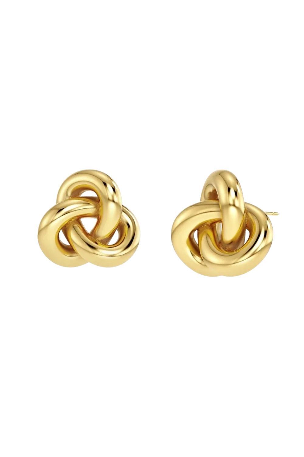 Infinity Knot Studs L Gold