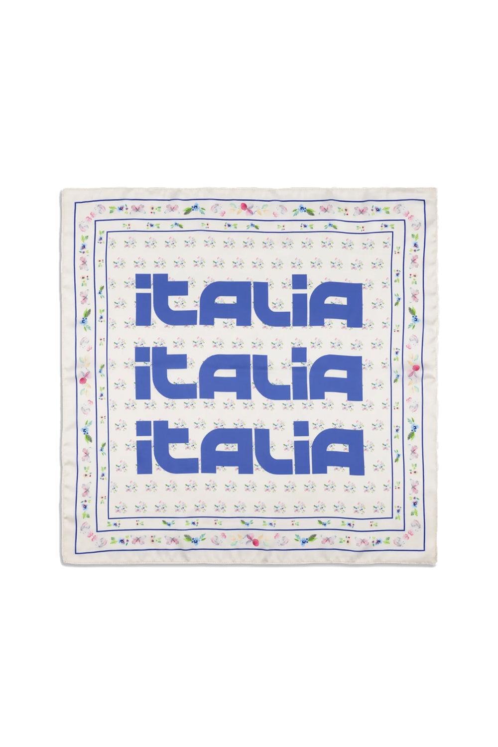 Italia Flora Scarf Blue