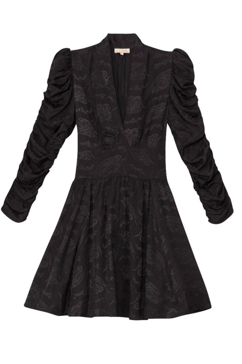 Jacquard tieband Dress black