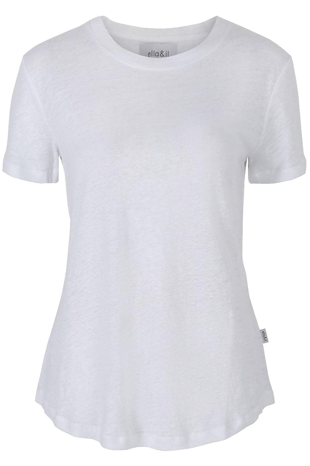 Jane Linen Tee White