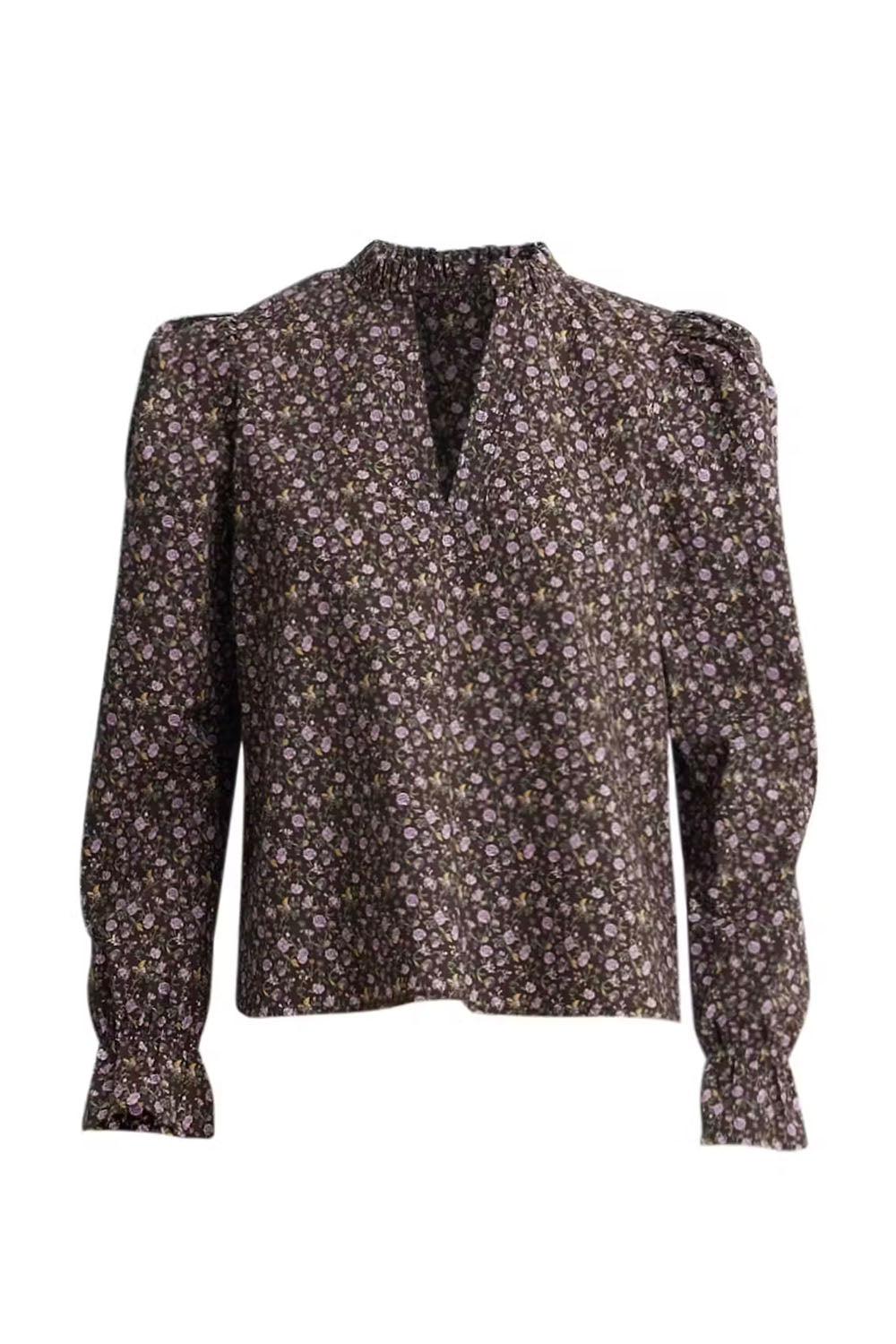 Jenny Blouse Lilac Hazel Print
