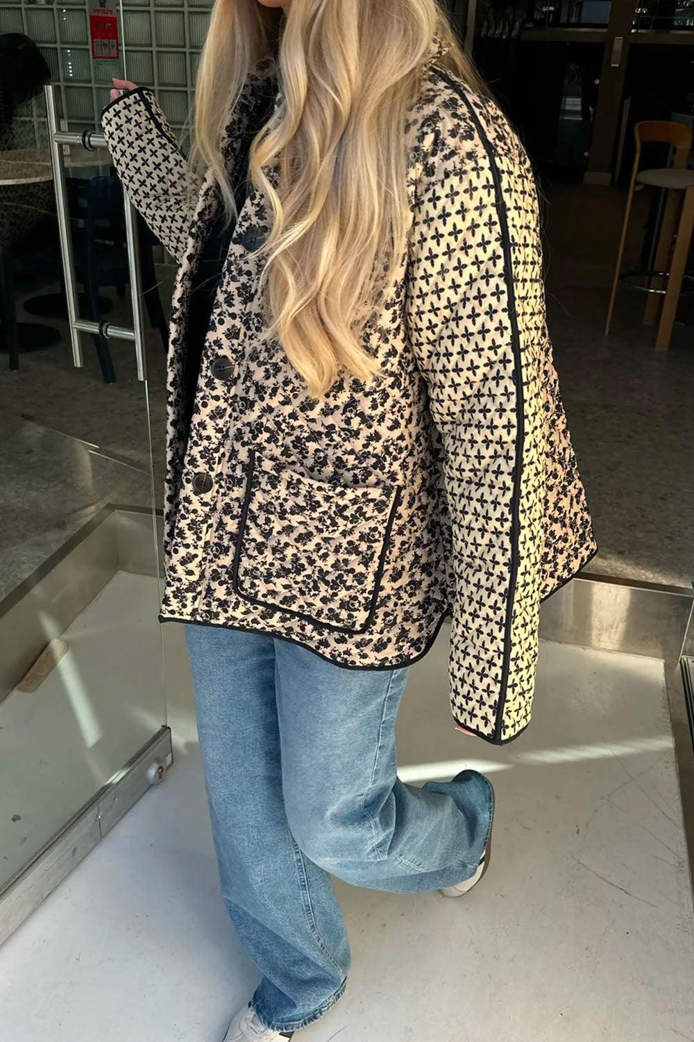 Josie Quilted Jacket Multi Dark Print