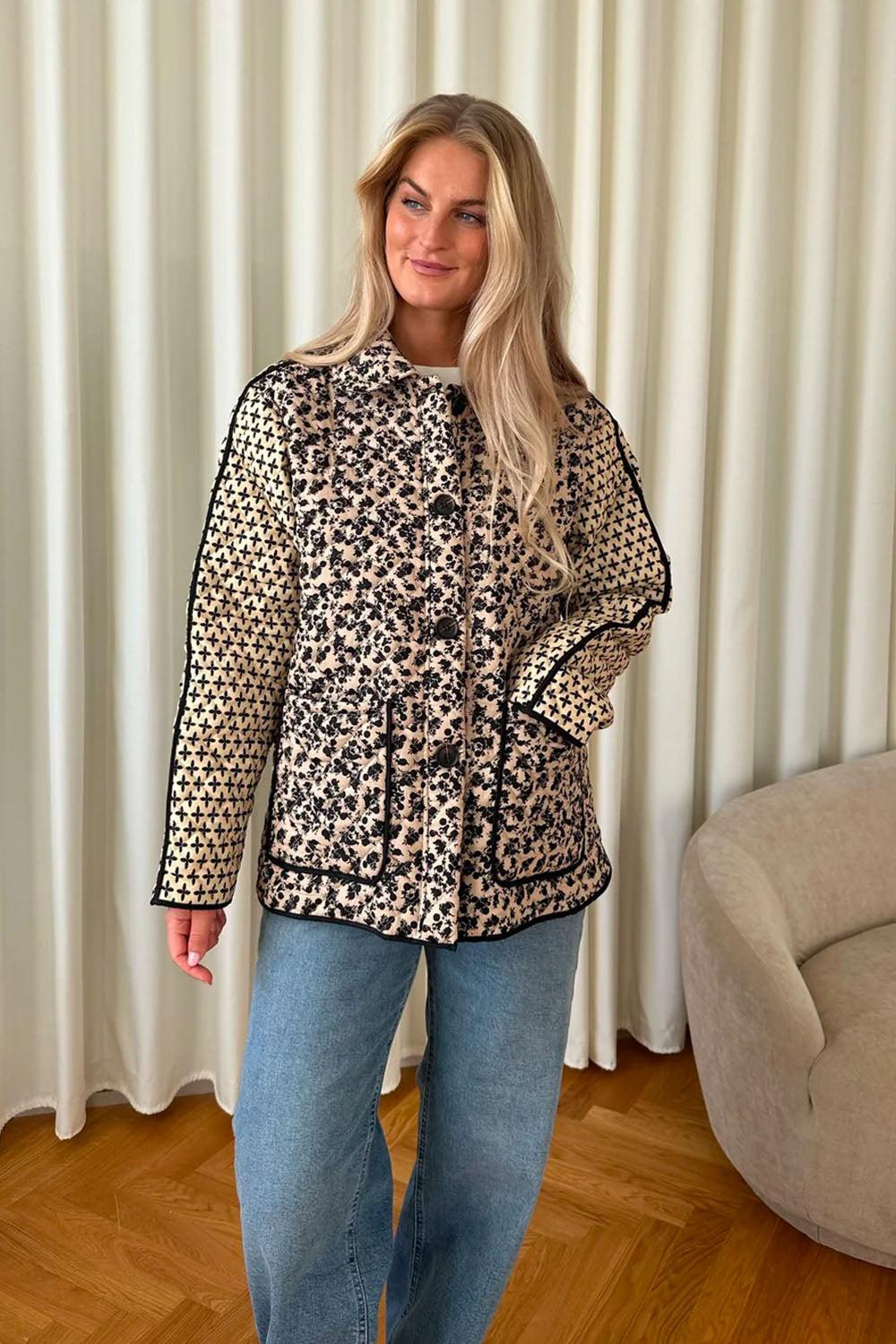 Josie Quilted Jacket Multi Dark Print