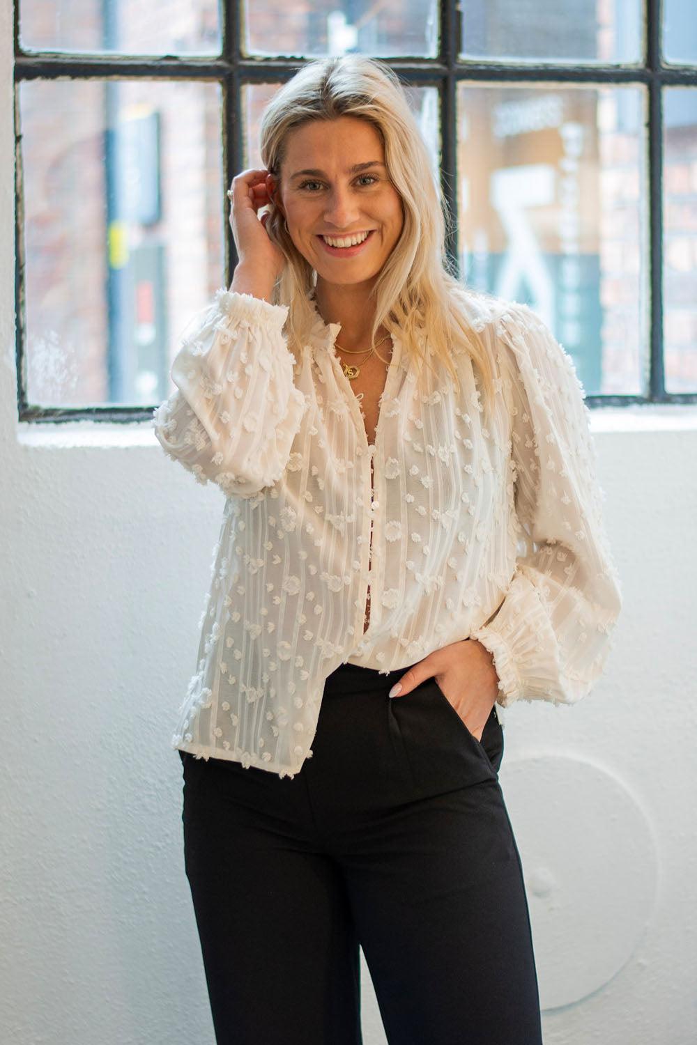 Julia Button Shirt Nimbus Cloud