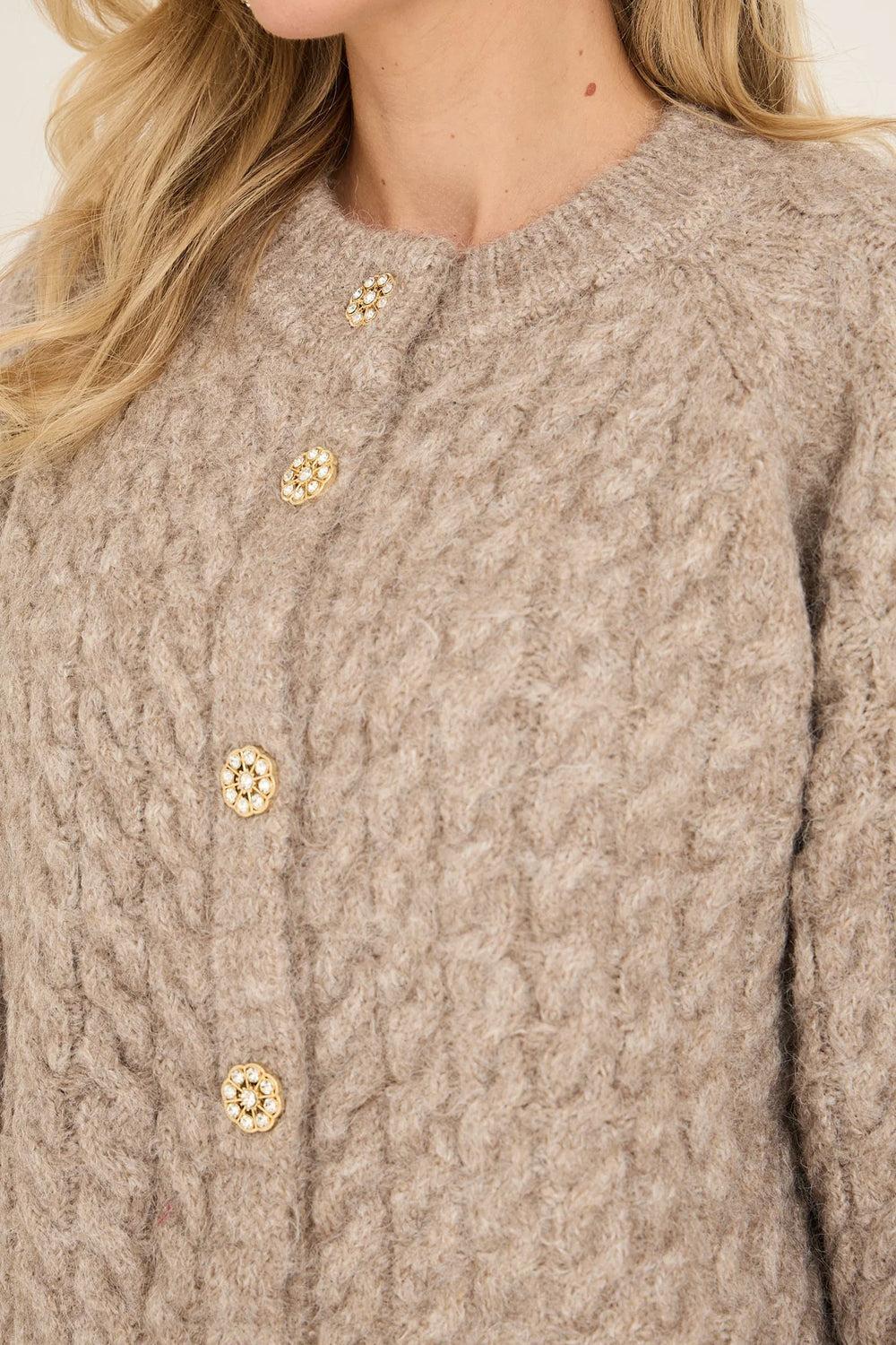 Kabba knit Cardigan Light brown
