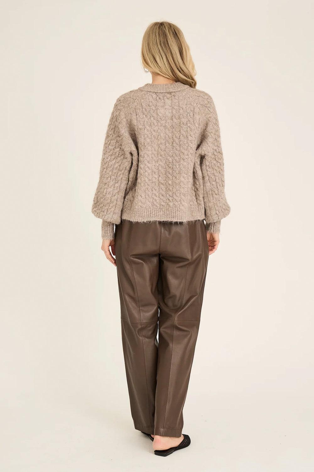 Kabba knit Cardigan Light brown