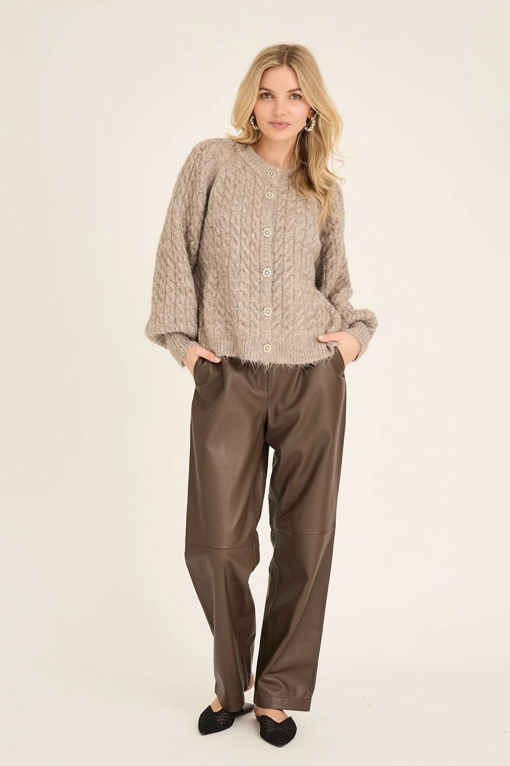 Kabba knit Cardigan Light brown