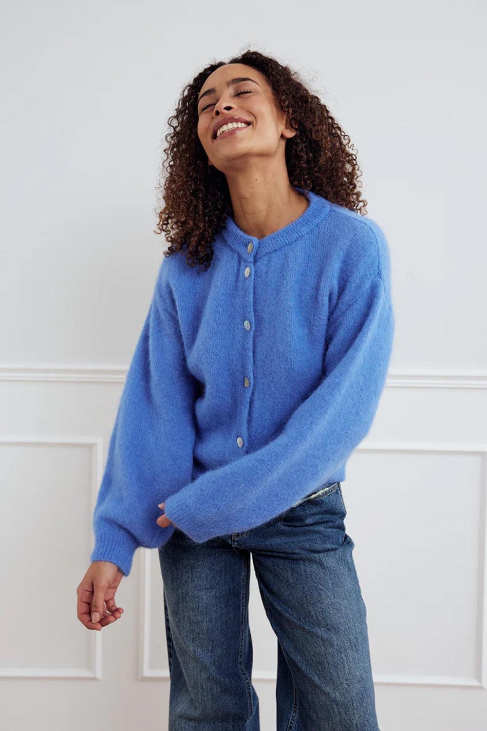 Kae Knit Cardian Dove Blue
