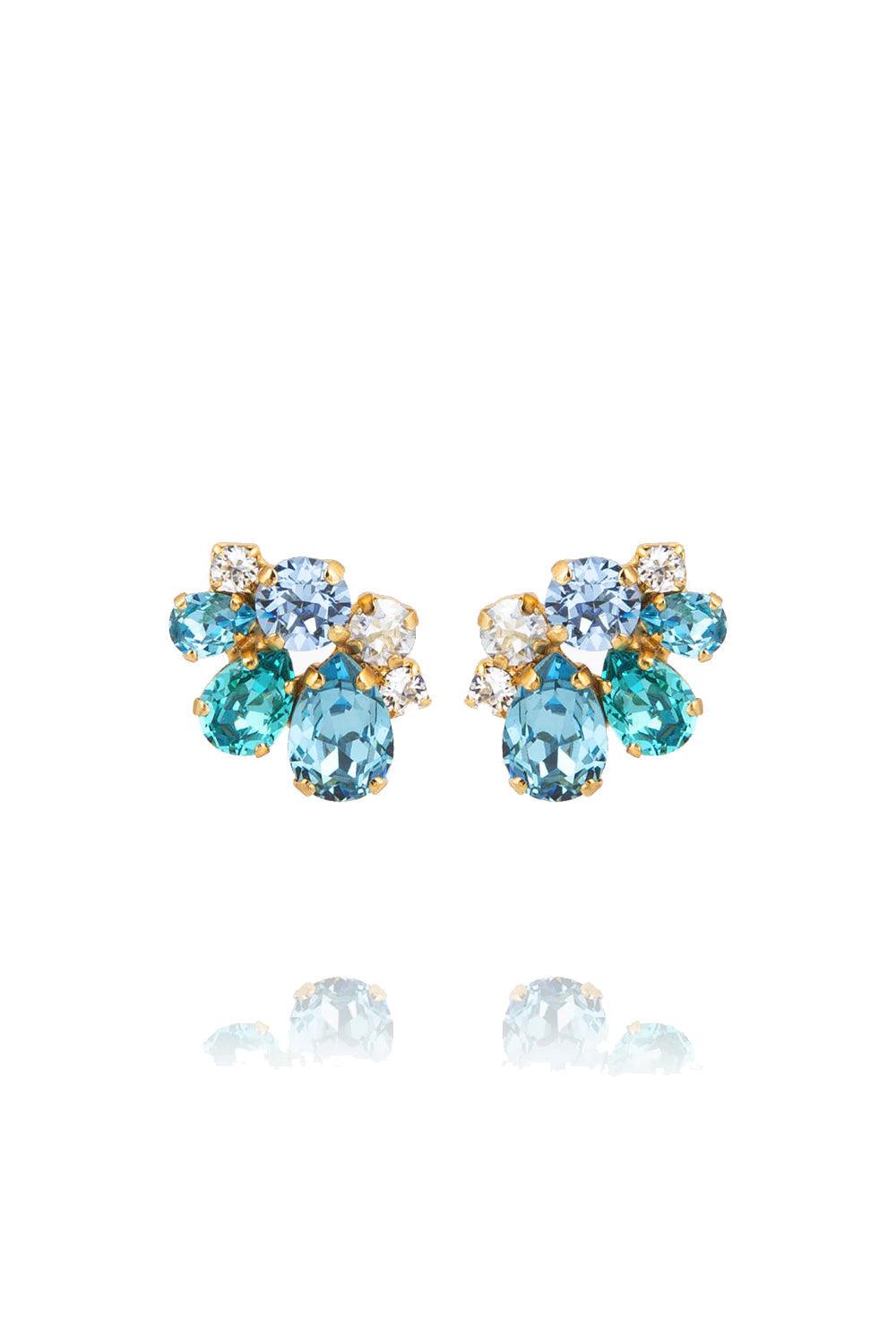 Katie Earrings Gold Sea Breeze Combo