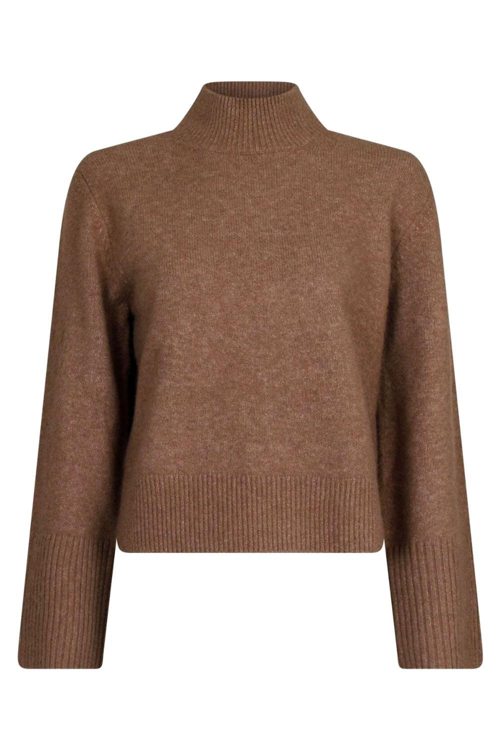 Kiara Knit Blouse Dusty Brown