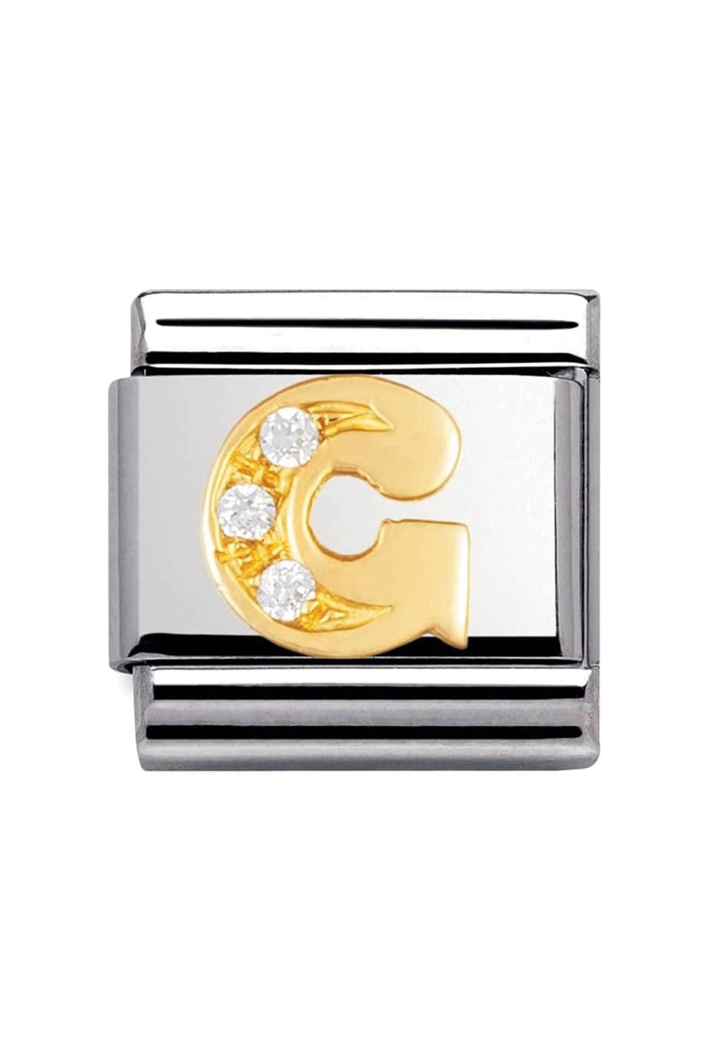 LETTERS 18k Gold and CZ G