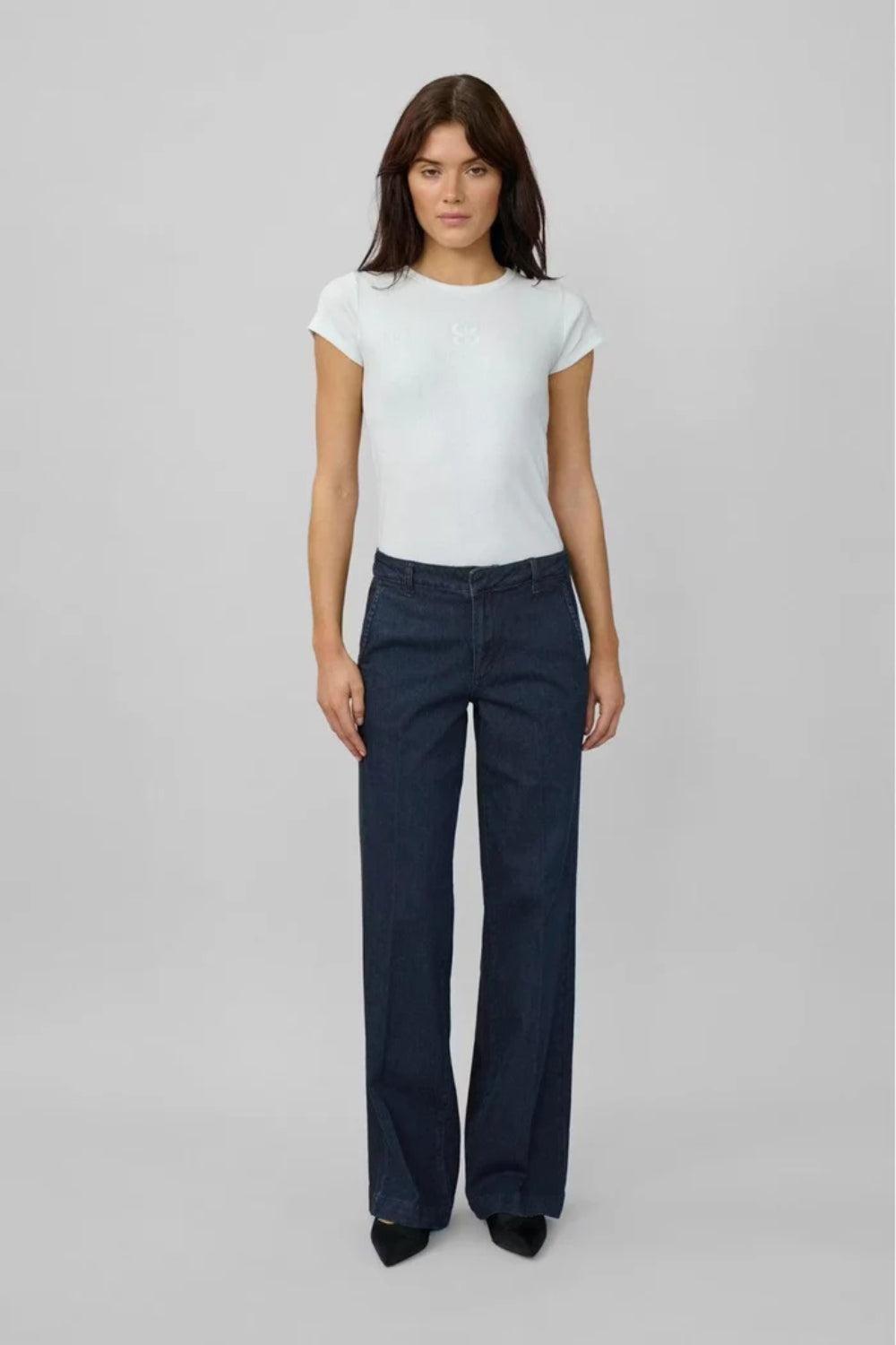 Lara pant dark blue Un-Wash