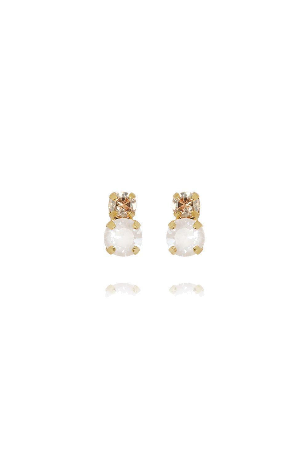 Leah Earrings Gold Electric White Combo
