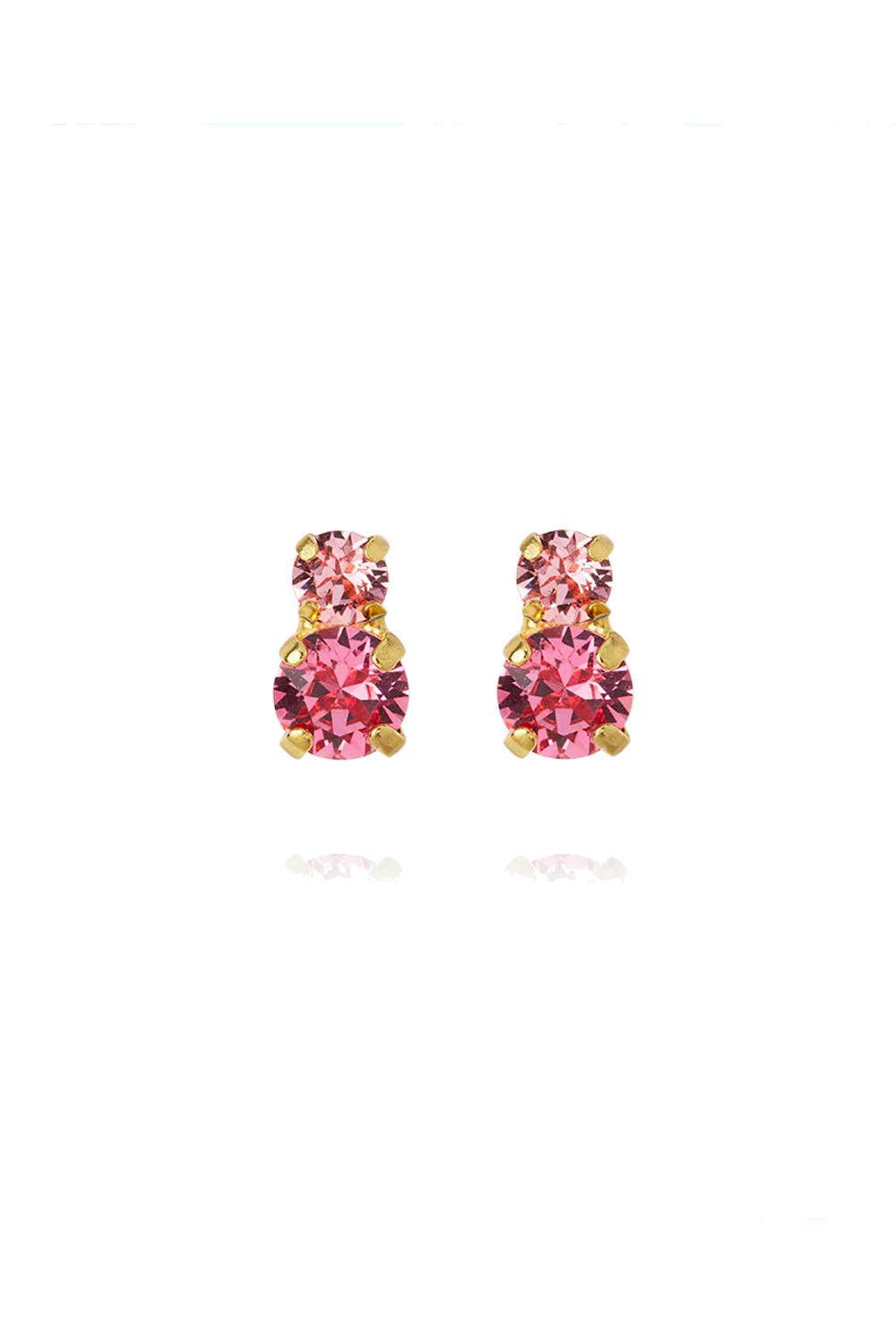 Leah Earrings Gold Rose Combo