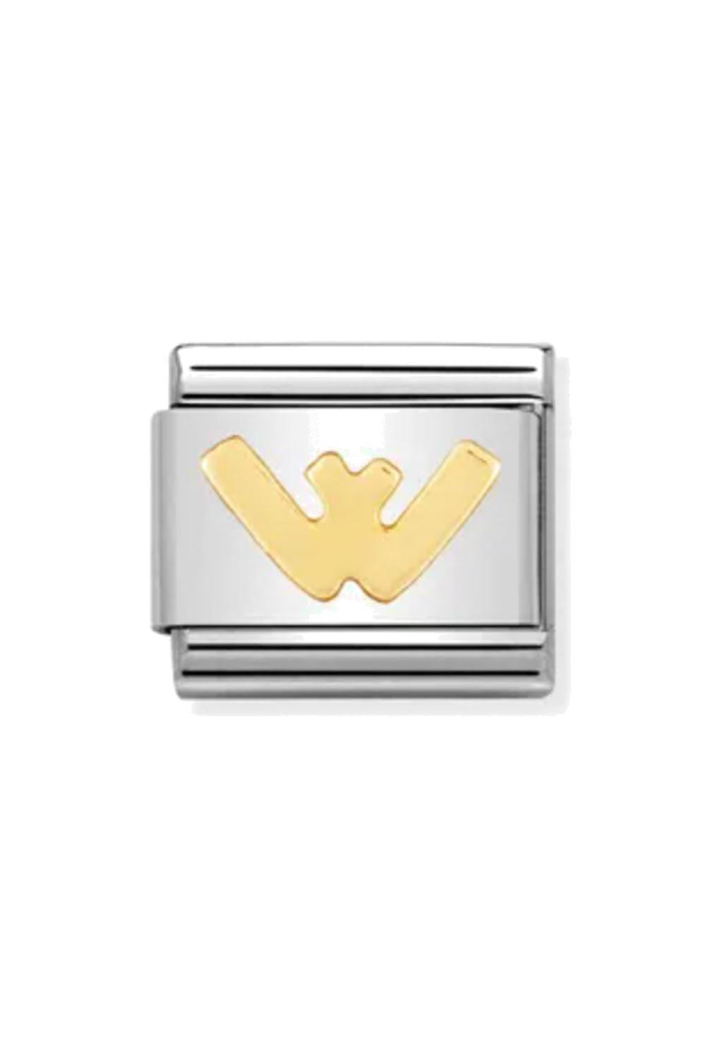 Letter 18k Gold W