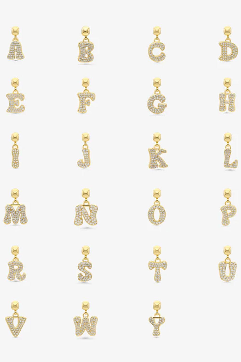Letter Charm Gold