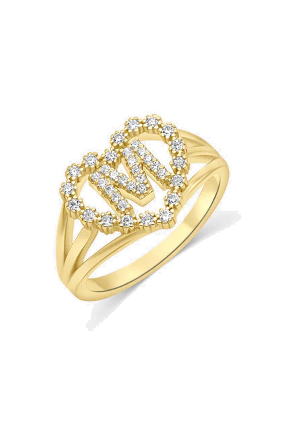 Letter Ring E Gold
