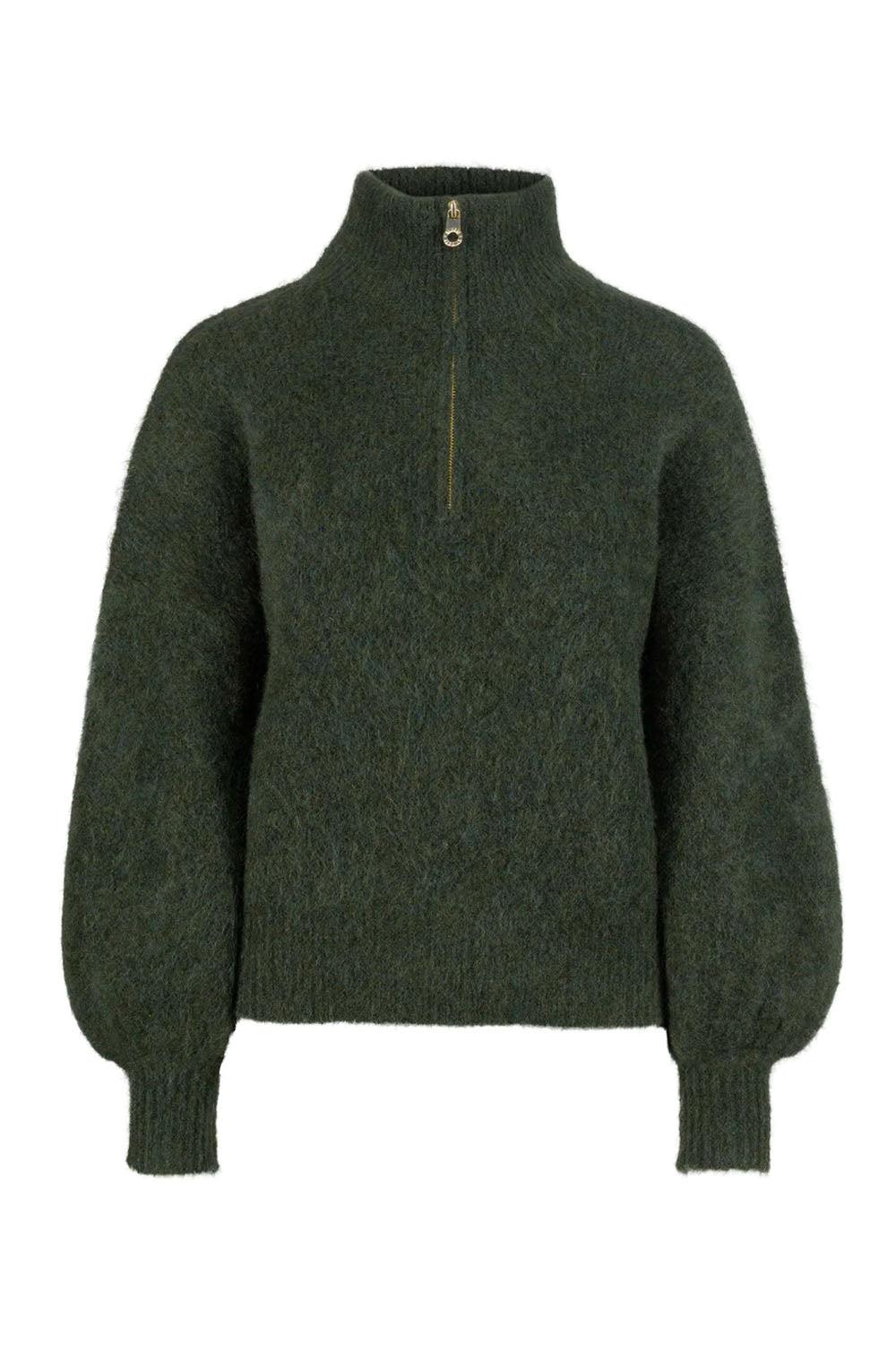 Li Chunky Mohair Sweater Army
