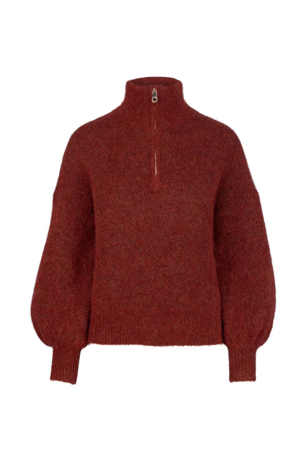Li Chunky Mohair Sweater Ruby Red